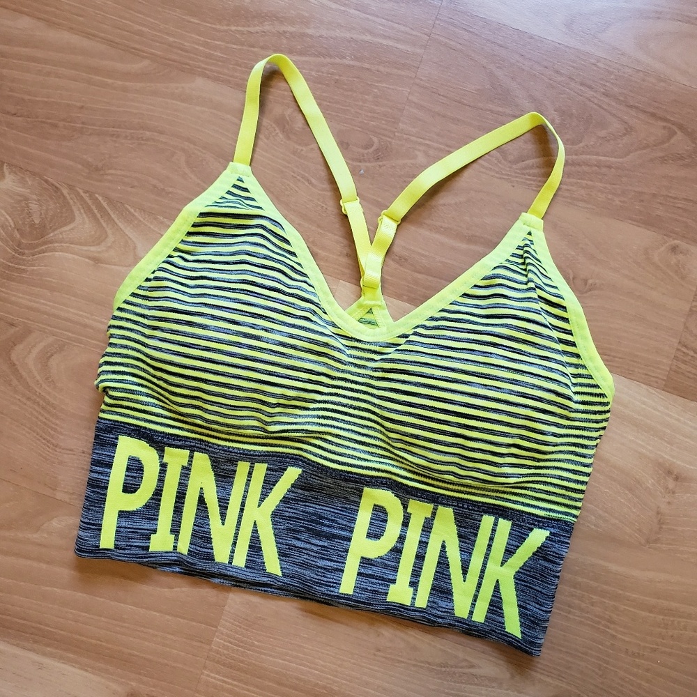 Yellow PINK Victoria's Secret Sports Bra